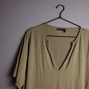 ASOS Designs Taupe Vneck Tee Shirt Dress - M